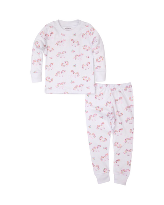 12M-18M Baby Girl Kissy Kissy Unicorns Garden Sleepwear 2Pc Long Sleeve PJs