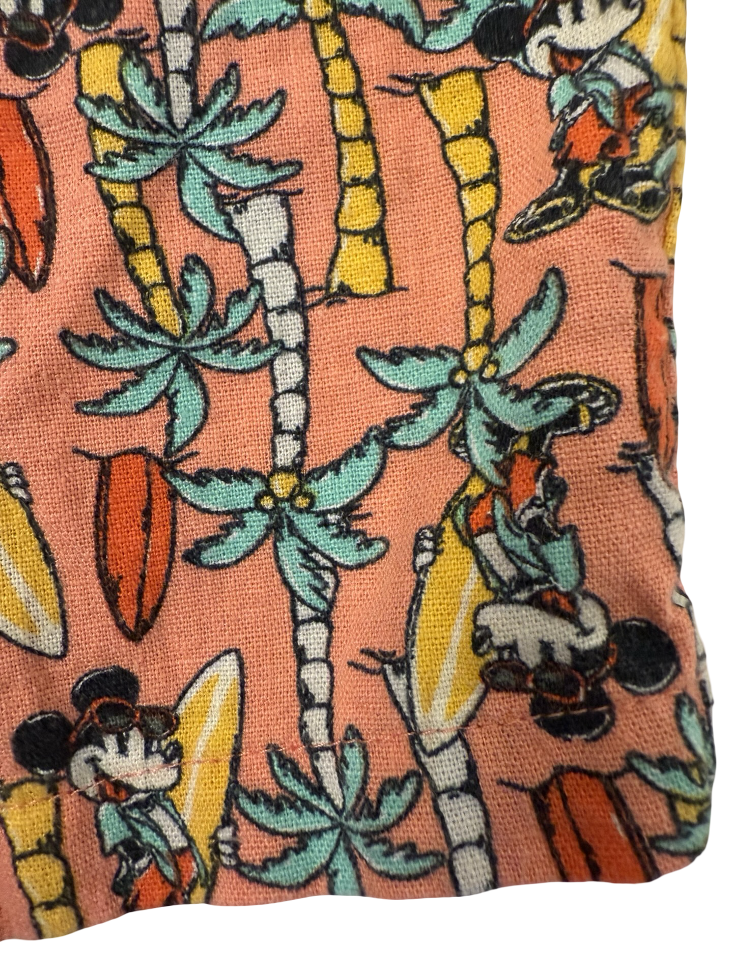 4T Toddler Boy Disney Junior Mickey Boys Tropical Palm Tree Surf Linen Short Set