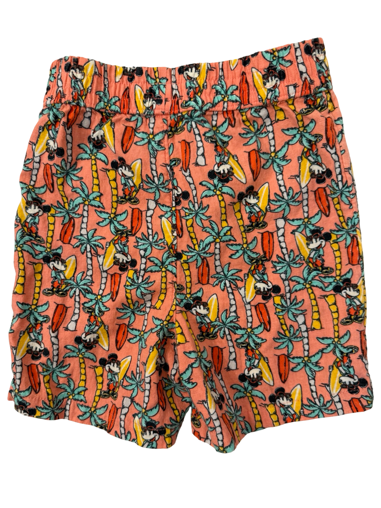 4T Toddler Boy Disney Junior Mickey Boys Tropical Palm Tree Surf Linen Short Set