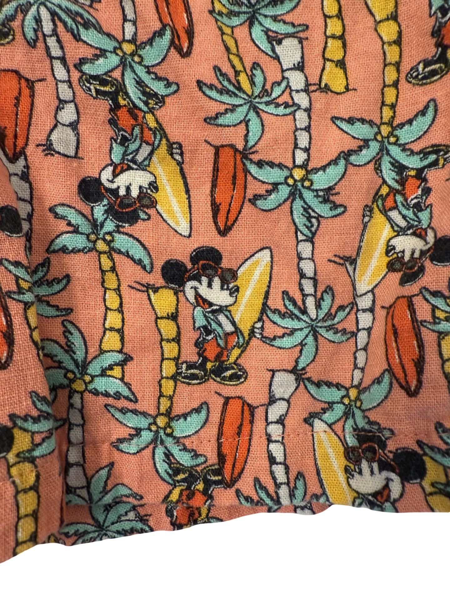 4T Toddler Boy Disney Junior Mickey Boys Tropical Palm Tree Surf Linen Short Set