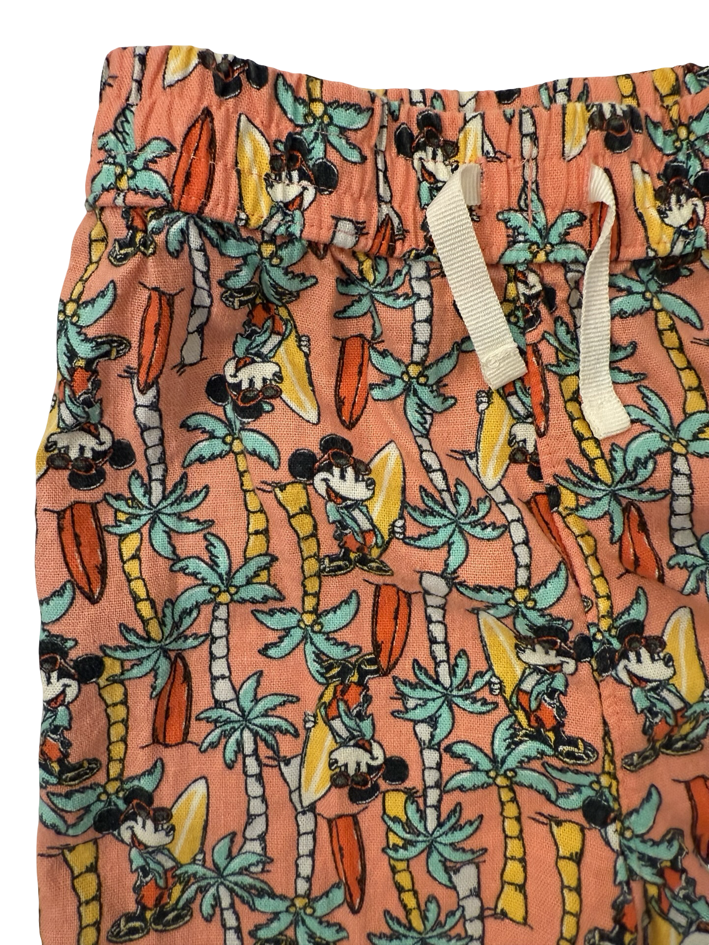 4T Toddler Boy Disney Junior Mickey Boys Tropical Palm Tree Surf Linen Short Set