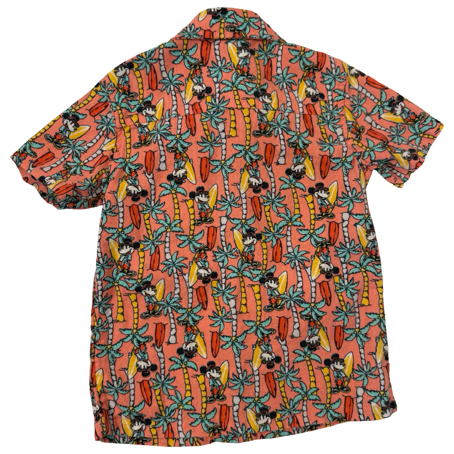 4T Toddler Boy Disney Junior Mickey Boys Tropical Palm Tree Surf Linen Short Set