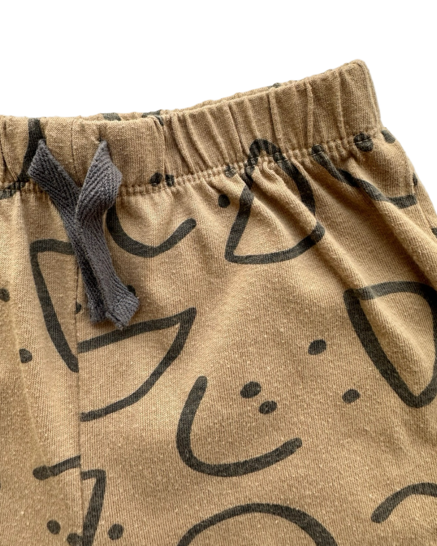 24M Baby Boy PL Baby Tan / Gray Smily Short Set