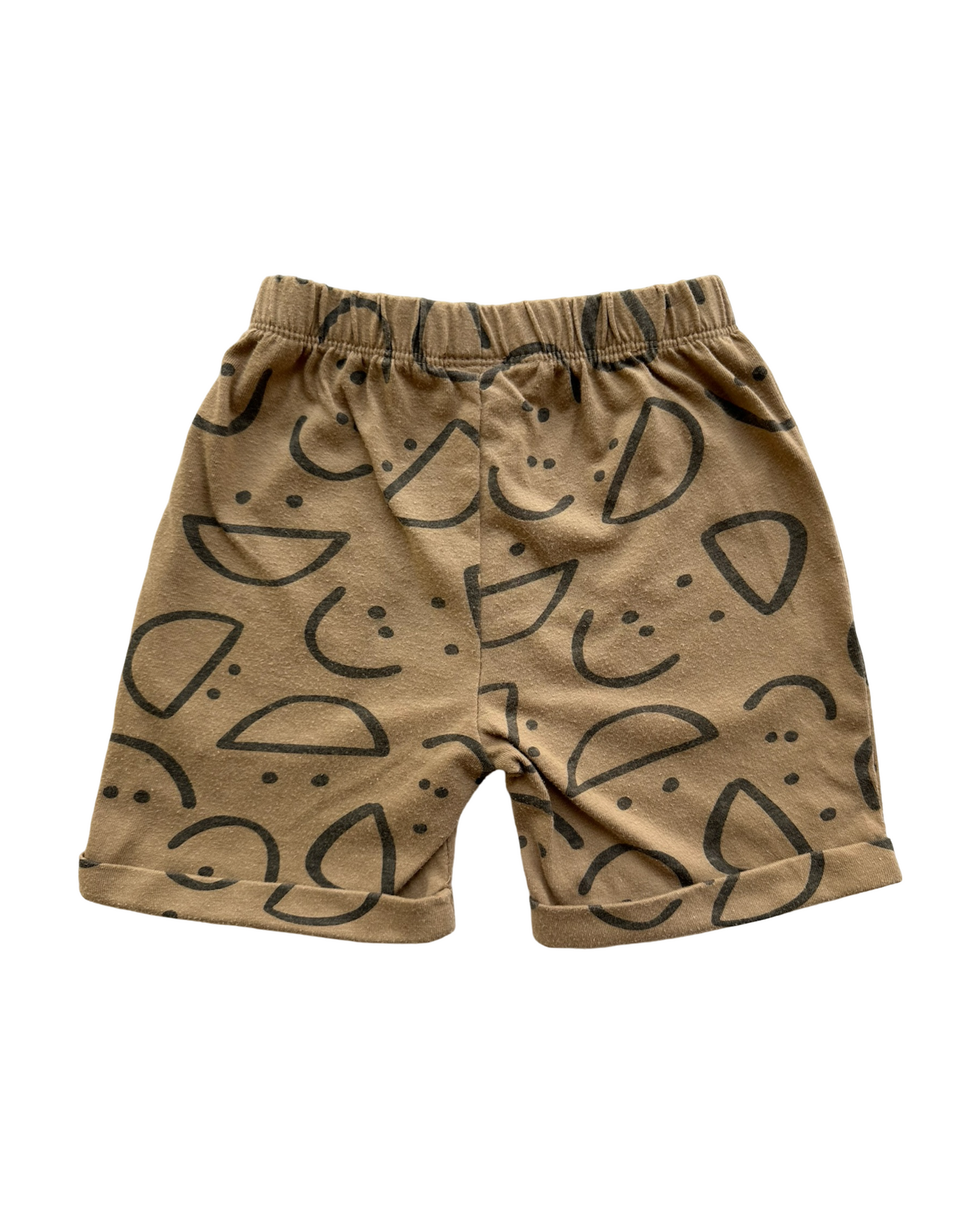 24M Baby Boy PL Baby Tan / Gray Smily Short Set