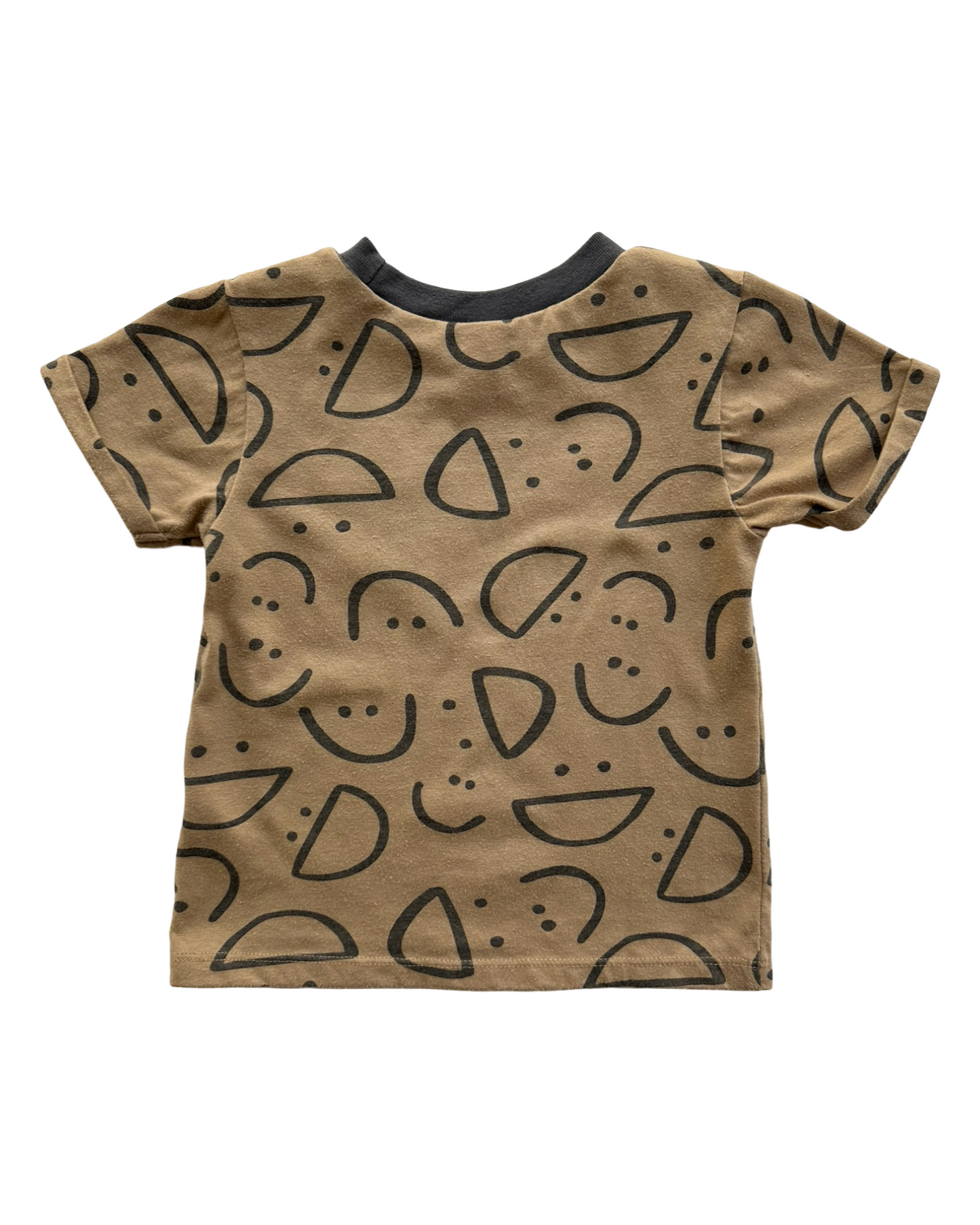 24M Baby Boy PL Baby Tan / Gray Smily Short Set