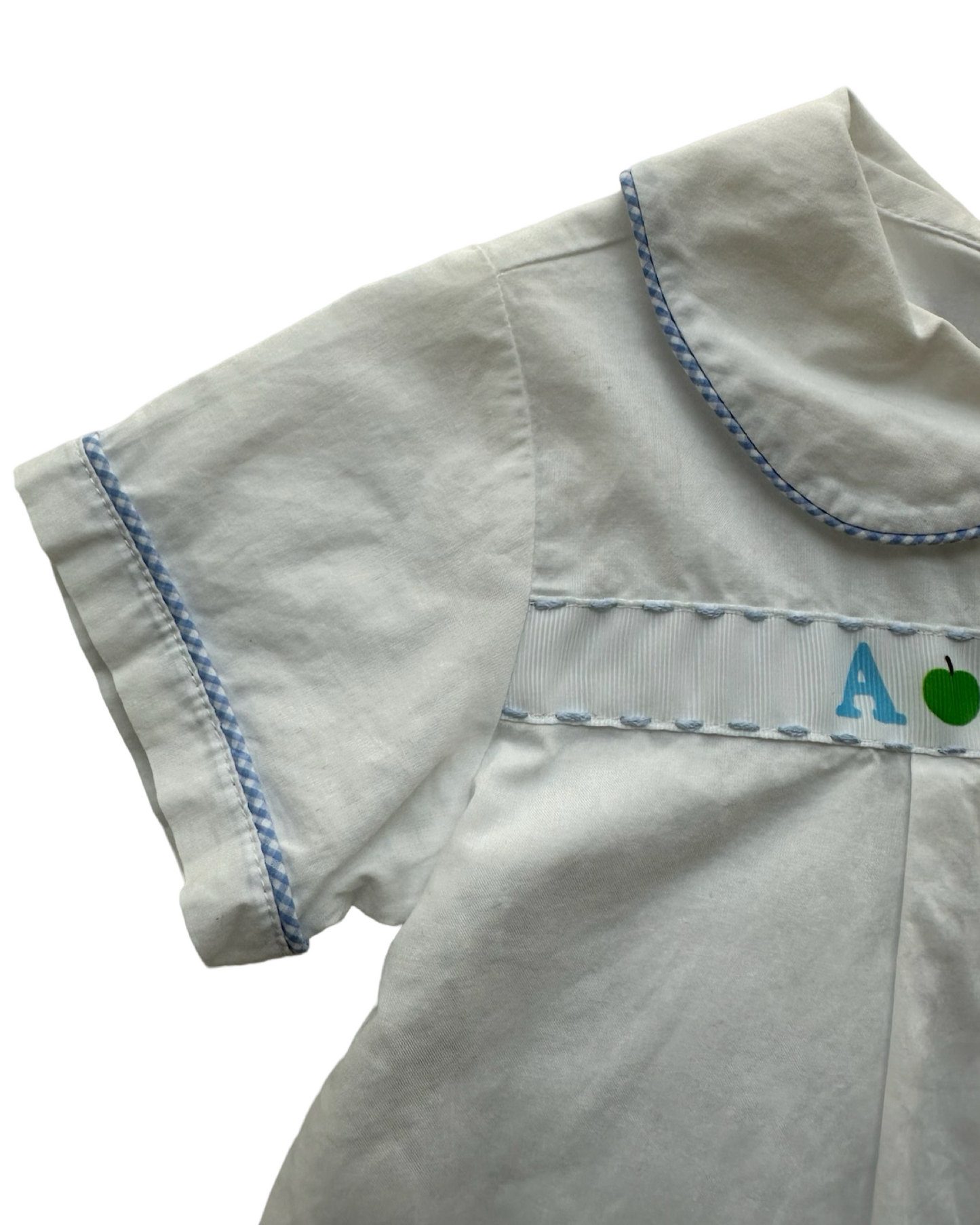 3T Toddler Boys Lullaby Set ABC Back to School Blue Gingham Set