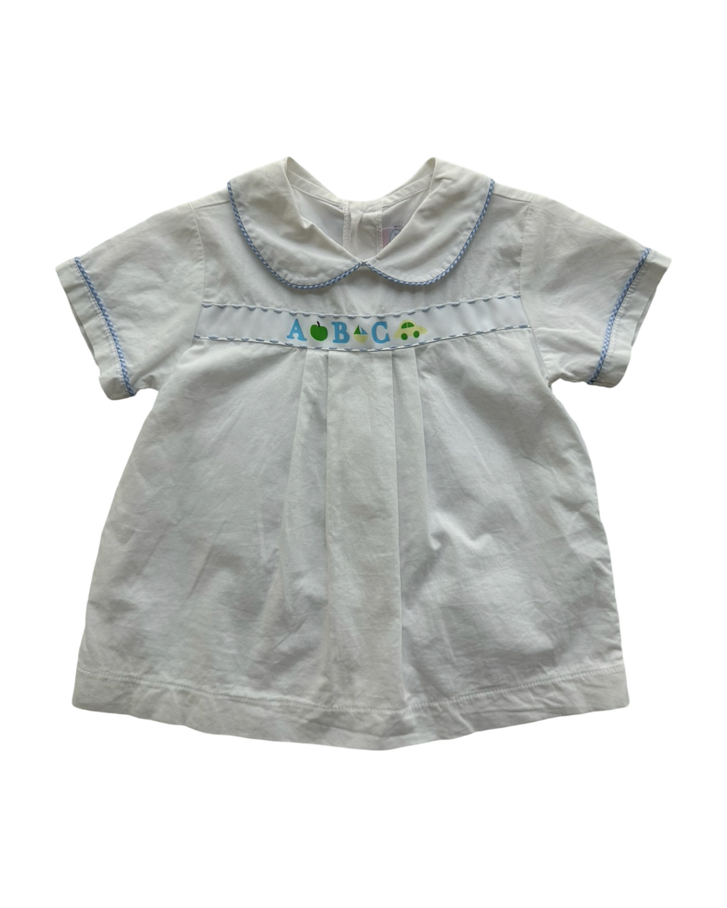 3T Toddler Boys Lullaby Set ABC Back to School Blue Gingham Set