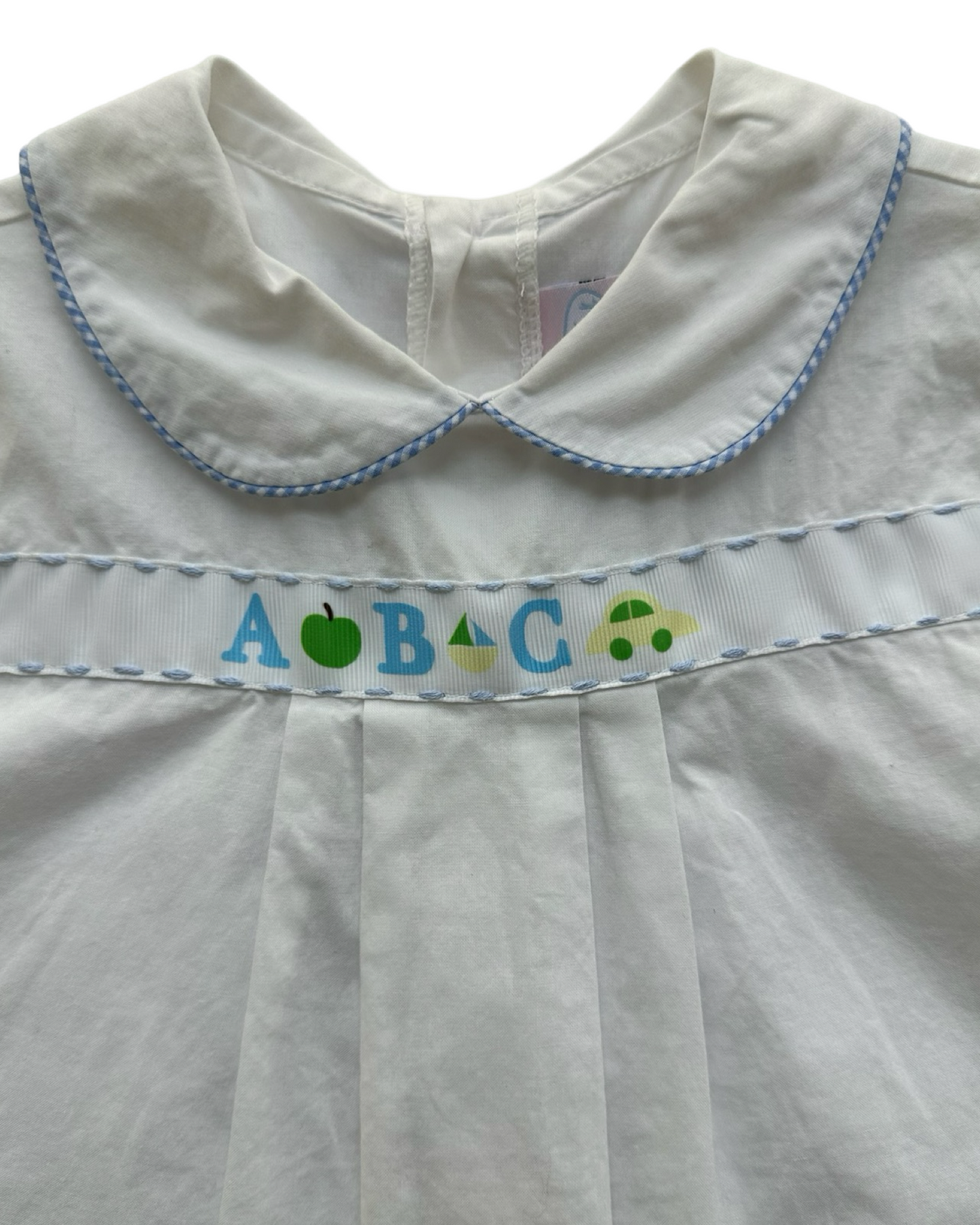 3T Toddler Boys Lullaby Set ABC Back to School Blue Gingham Set