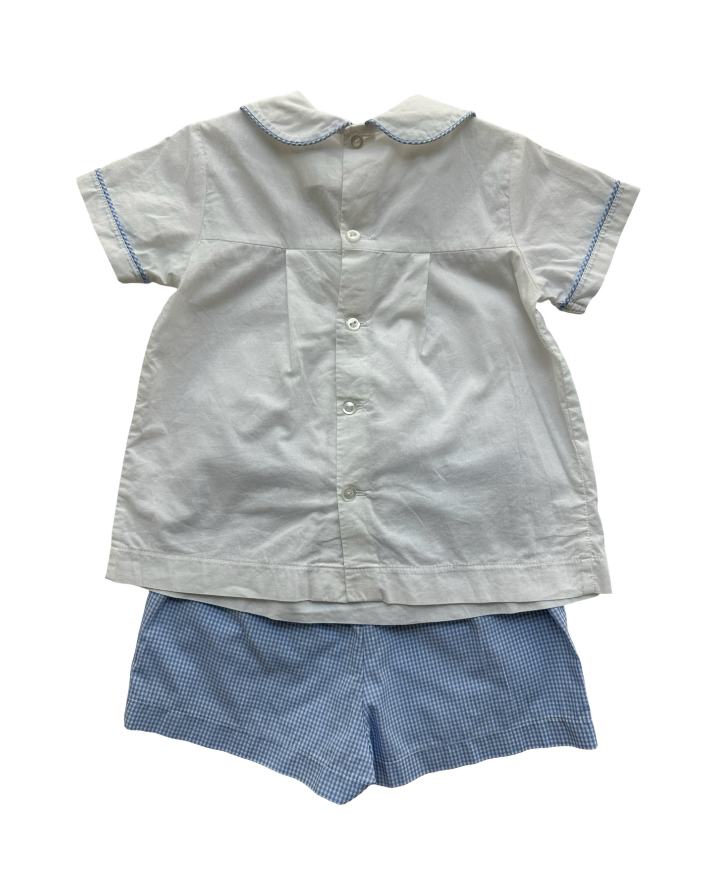 3T Toddler Boys Lullaby Set ABC Back to School Blue Gingham Set
