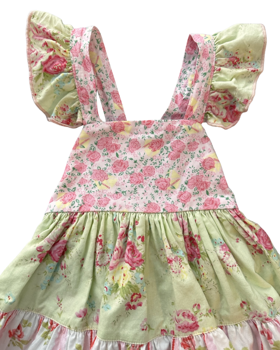 24M Baby Girl Olive Mae Pink / Green Floral Cross Back address
