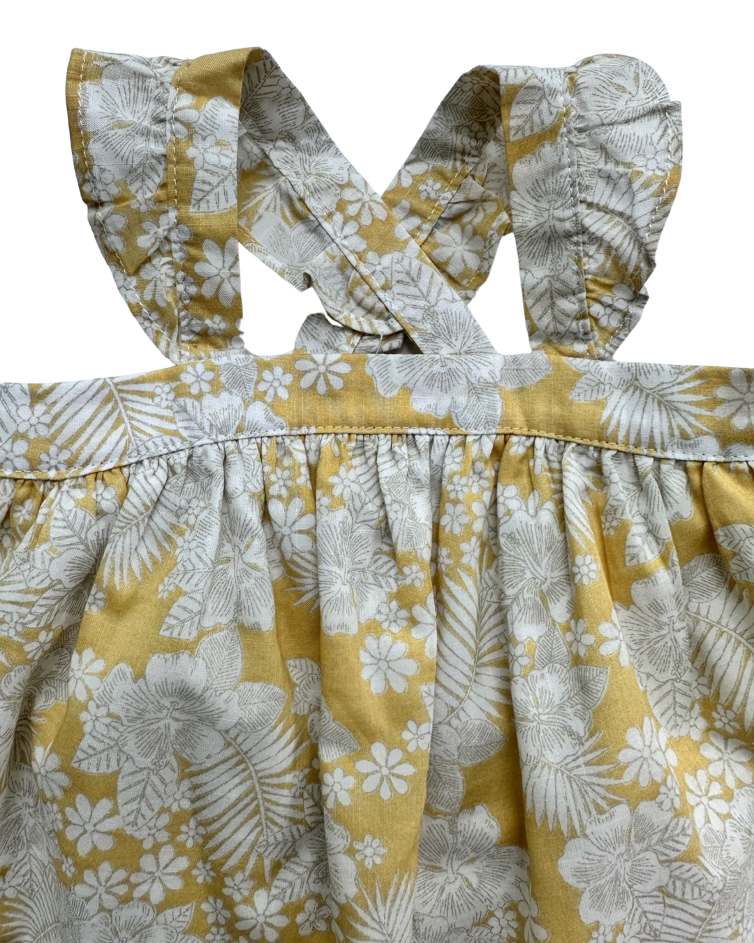 0-3M Baby Girl Janie & Jack Yellow Floral Layette 2Pc Set