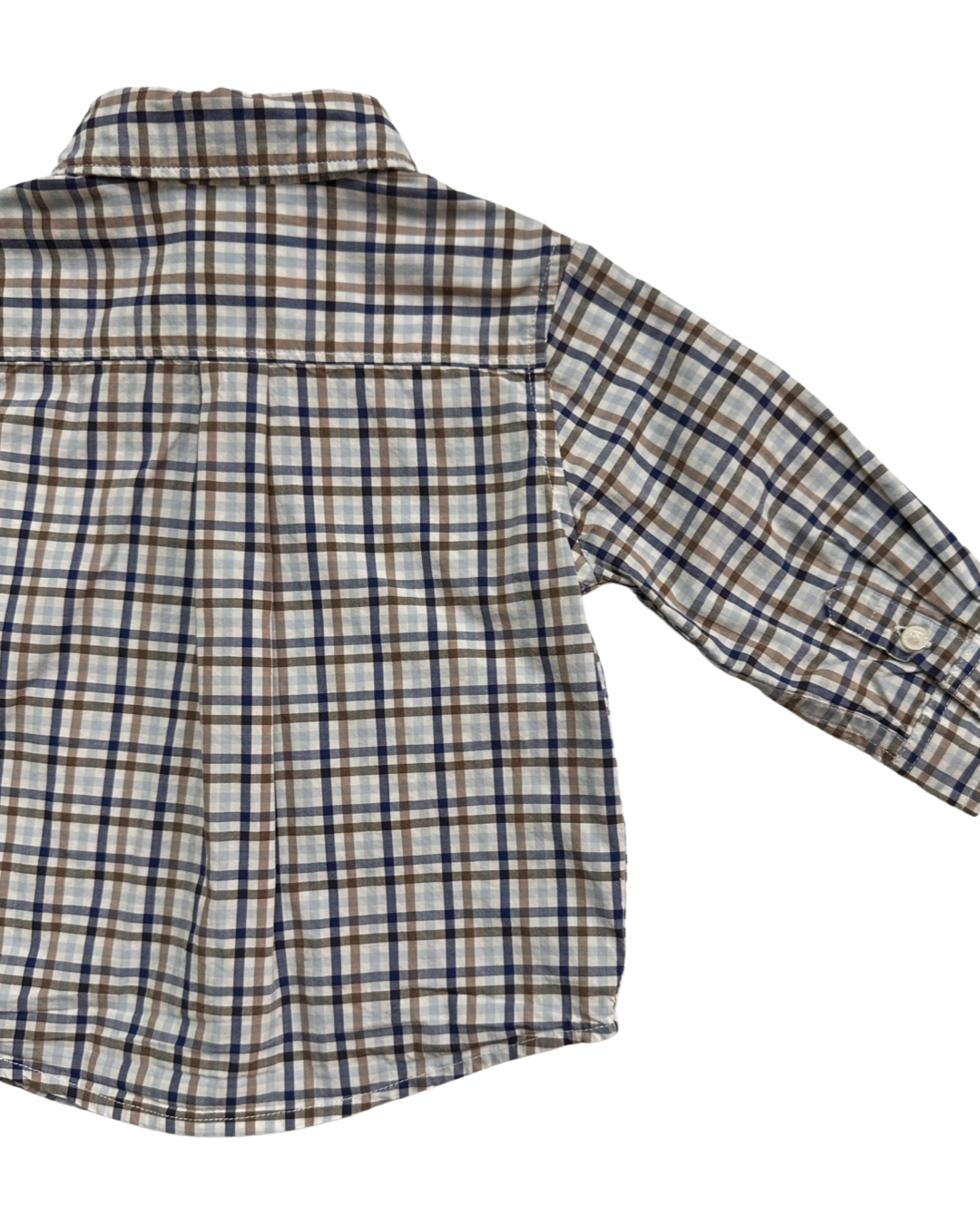 6-12M Baby Boy Janie & Jack Plaid Long Sleeve Button Up Top