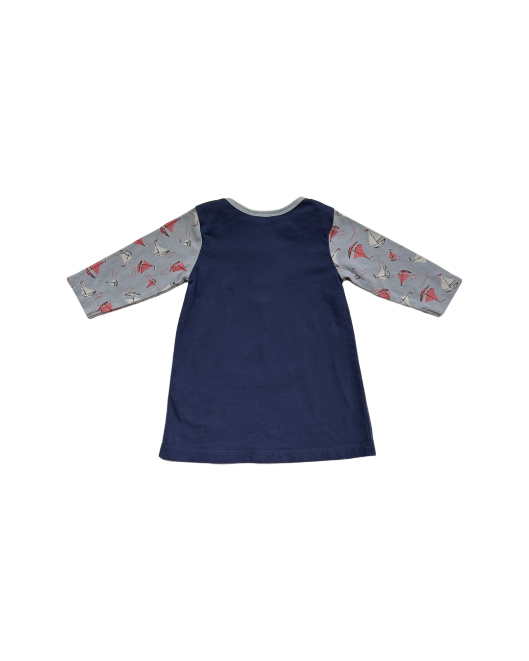 3-6M Baby Girl Baby Boden Dusty Blue Sailboat Dress