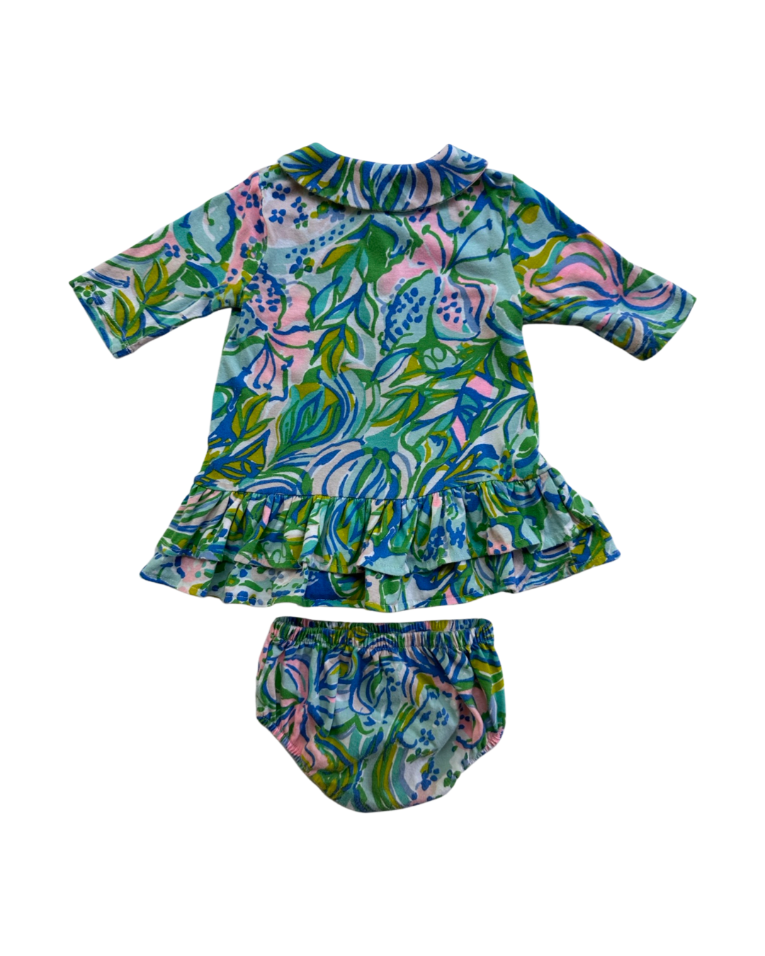6-12M Baby Girl Lilly Pulitzer Ruffle Bottom Dress w/ Bloomers