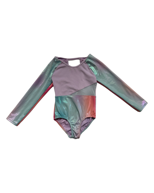 4T Toddler Girl Pastel Gymnastics Tumbling Dance Pastel Shimmer Leotard