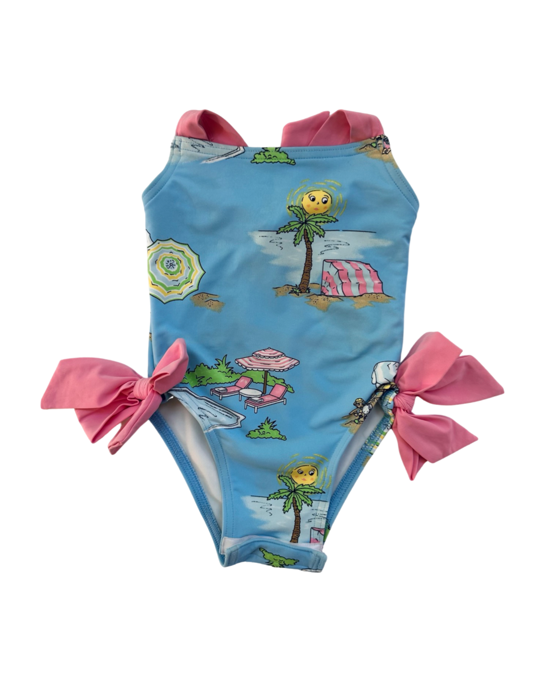 0-6M Baby Girl Beaufort Bonnet Company Cabana Blue Swim Suit