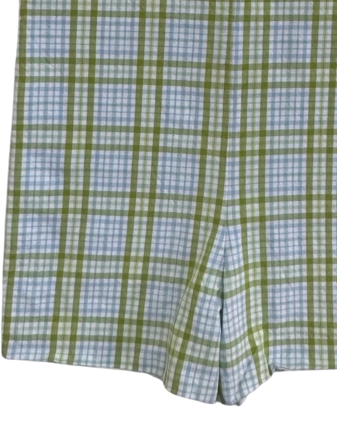 24M Baby Boy Glorimont Green / Blue Plaid Tractor John John Romper