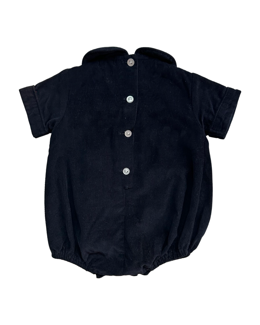 3M Baby Boy Classic Navy Boutique Corduroy Bubble Monogrammed with “T”