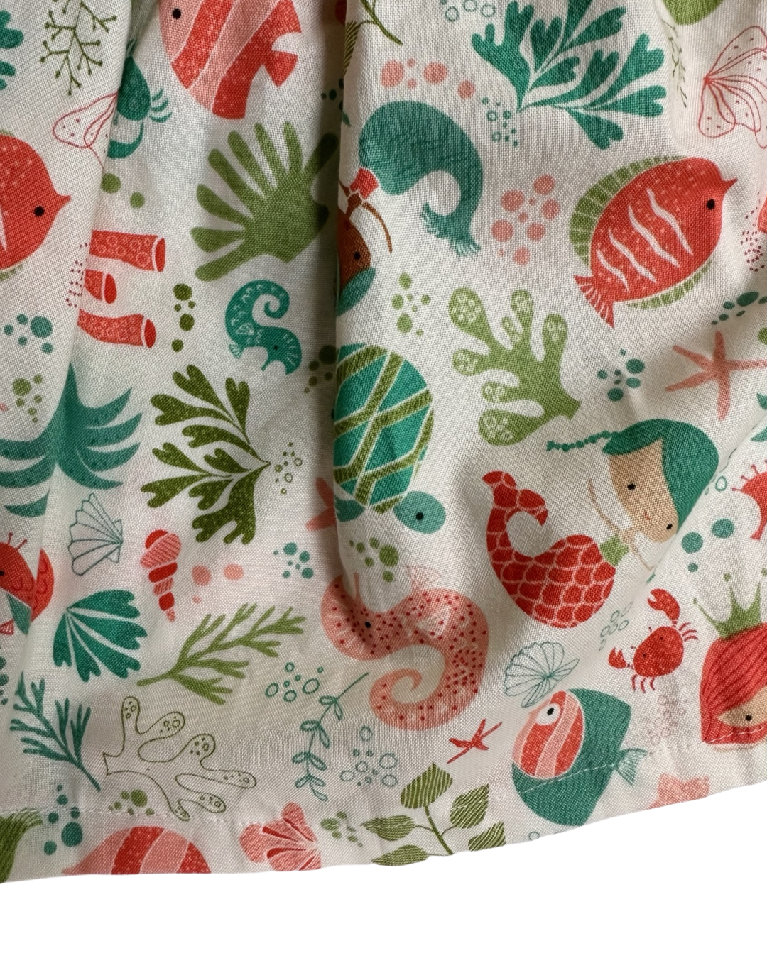 12M-18M Baby Girl Boutique Mermaid Sea Teal / Coral Dress