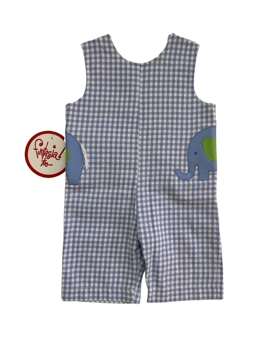 6M Baby Boy Blue Gingham Funtasia Too! Boutique Elephant Longall