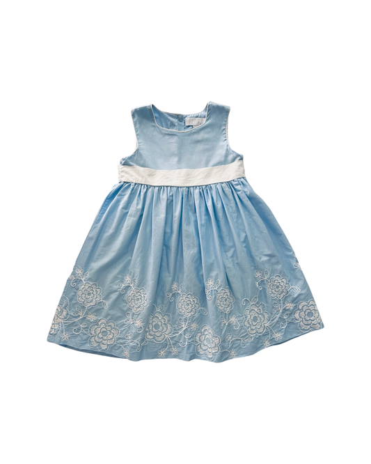 5T Toddler Girl Light Blue Camilla Floral Dress