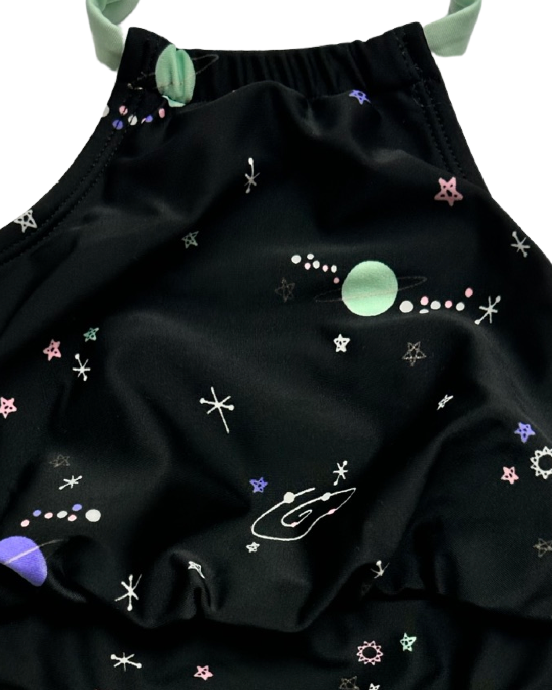 9M Baby Girl Cat & Jack Black Universe One Piece Swim Suit