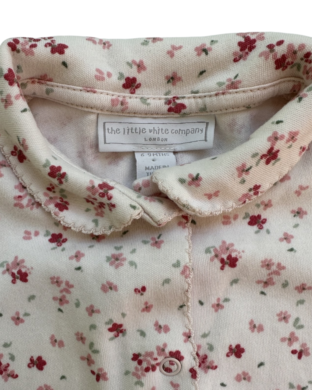 6-9M Baby Girl The Little White Company London Pink Floral Sleeper