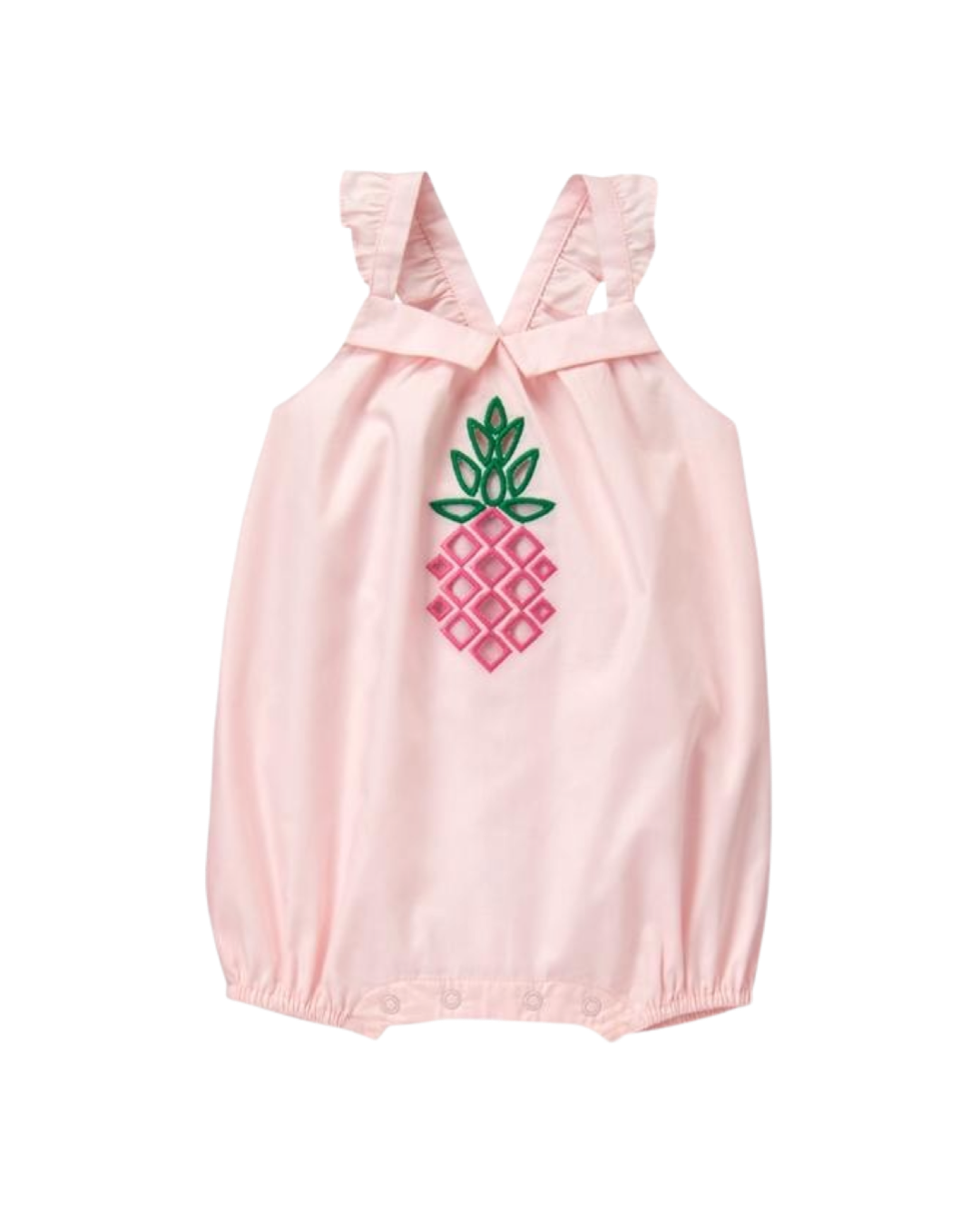 12M-18M Baby Girl Janie & Jack Sunwashed Rose Pineapple One Piece Bubble