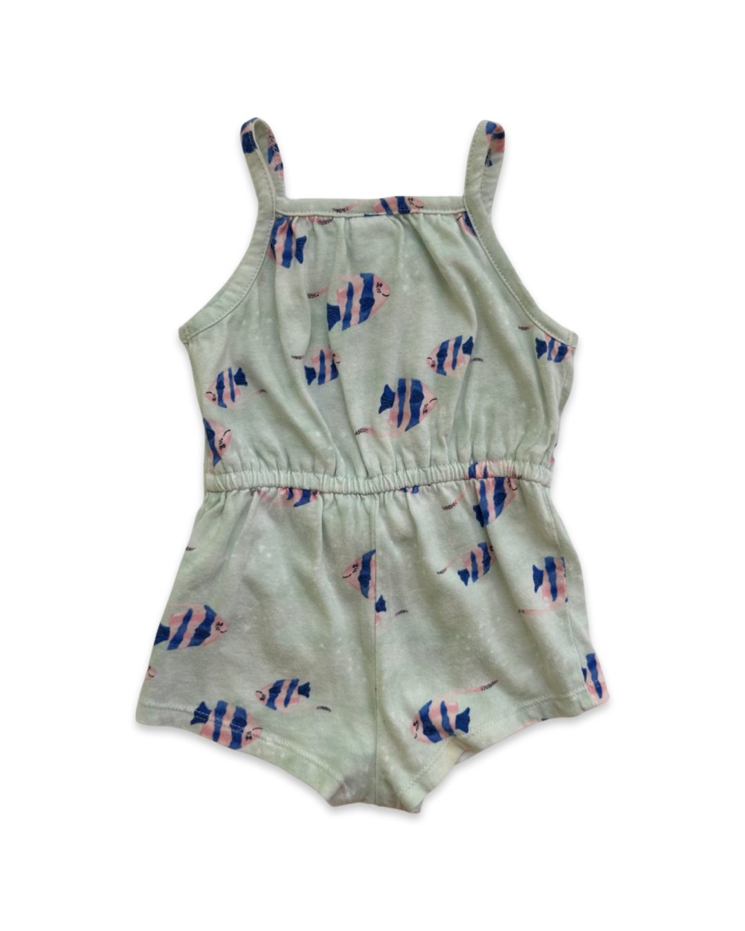 3-6M Baby Girl Old Navy Mint Fish Romper