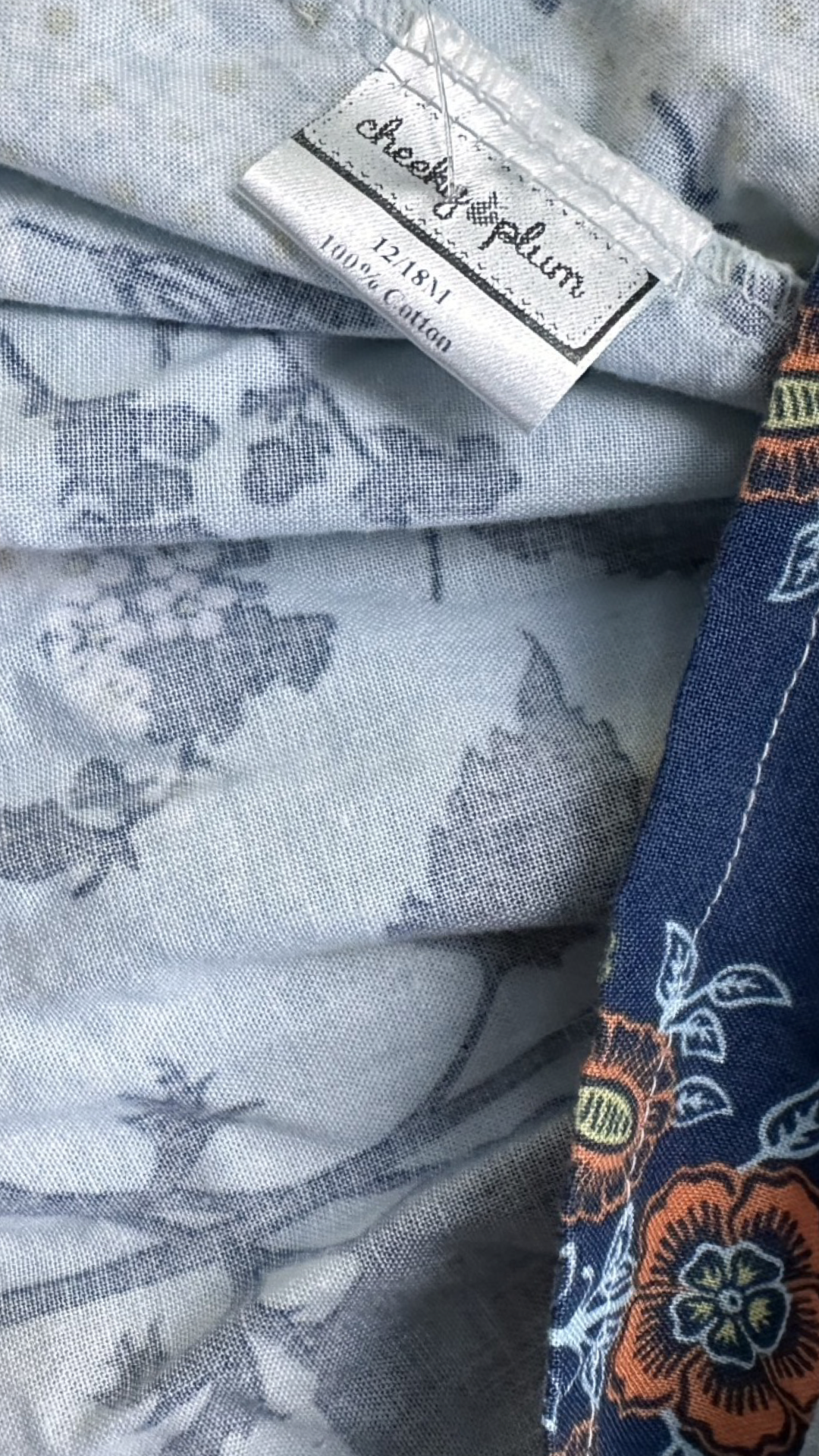 12M-18M Baby Girl Cheeky Plum Boutique Blue Floral Dress