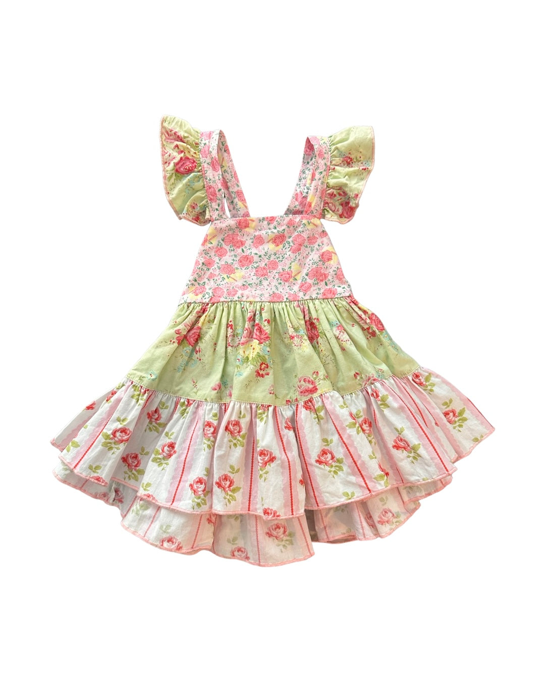 24M Baby Girl Olive Mae Pink / Green Floral Cross Back address