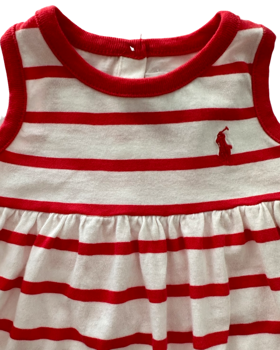 3M Baby Girl Ralph Lauren Red Patriotic Bear Dress & Striped Dress