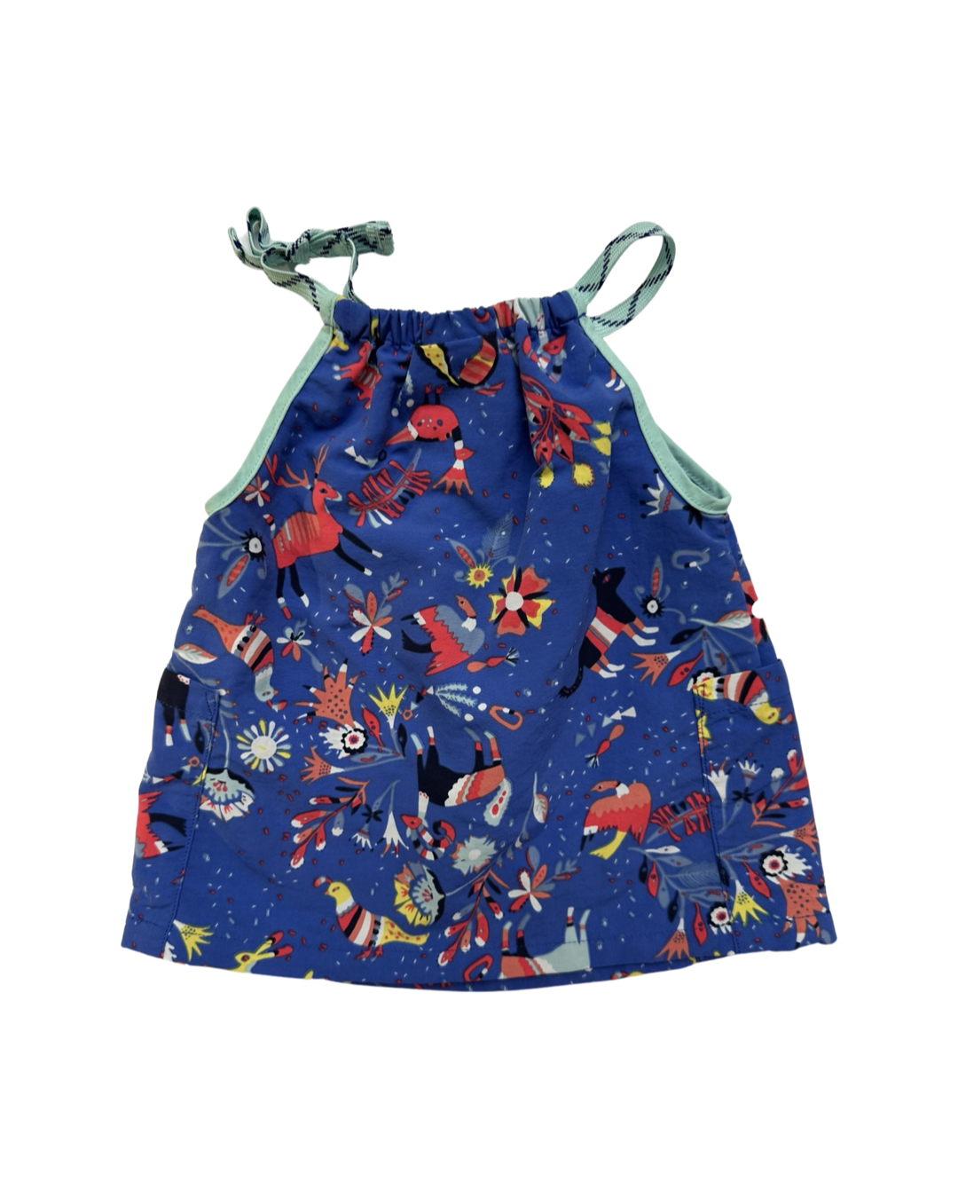 12M-18M Baby Girl Patagonia Mono Meadow Blue Baggies Outfit Set