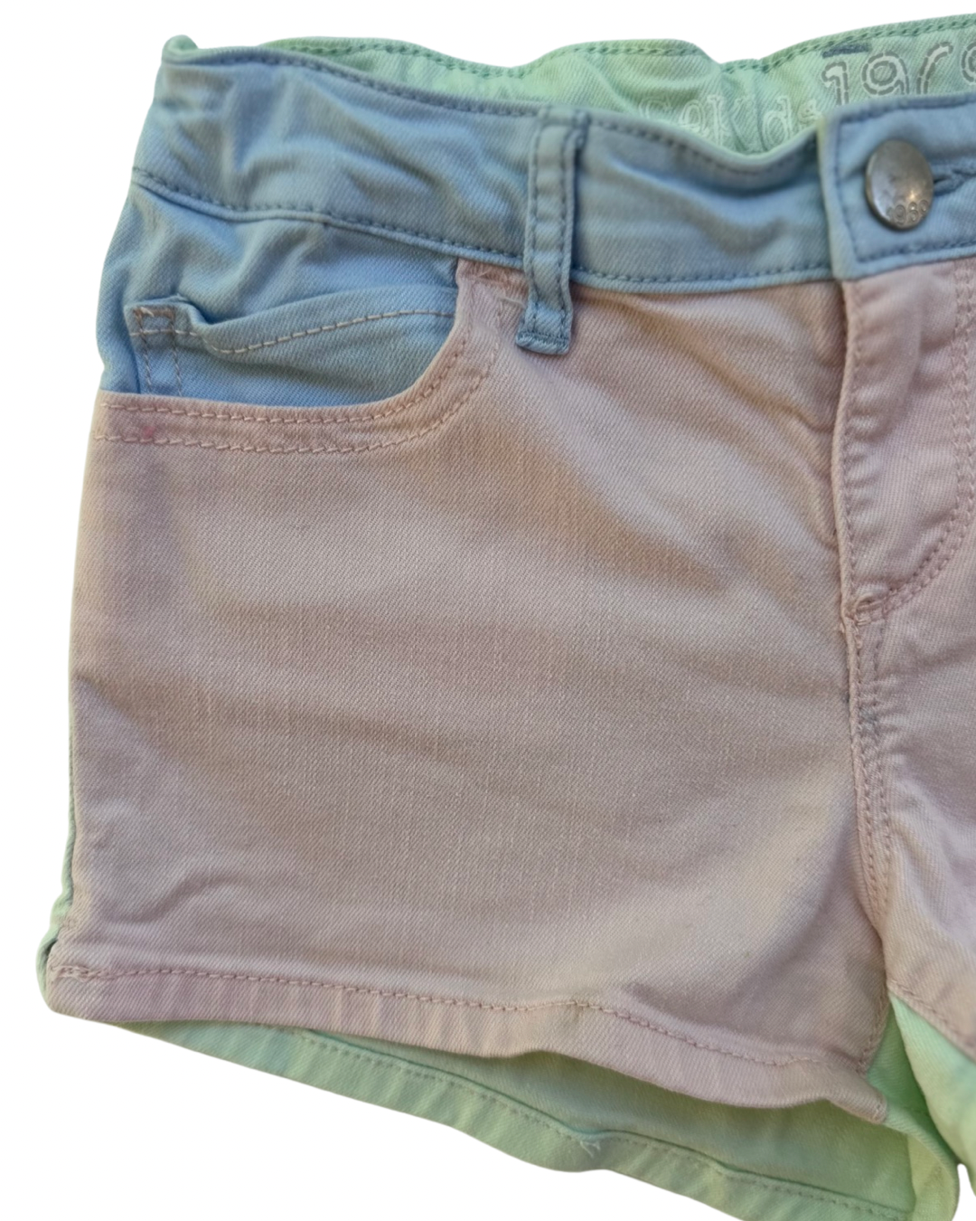 Youth Girls Size 10 Gap Kids Pastel Pink Mint and Blue Jean Shorts no