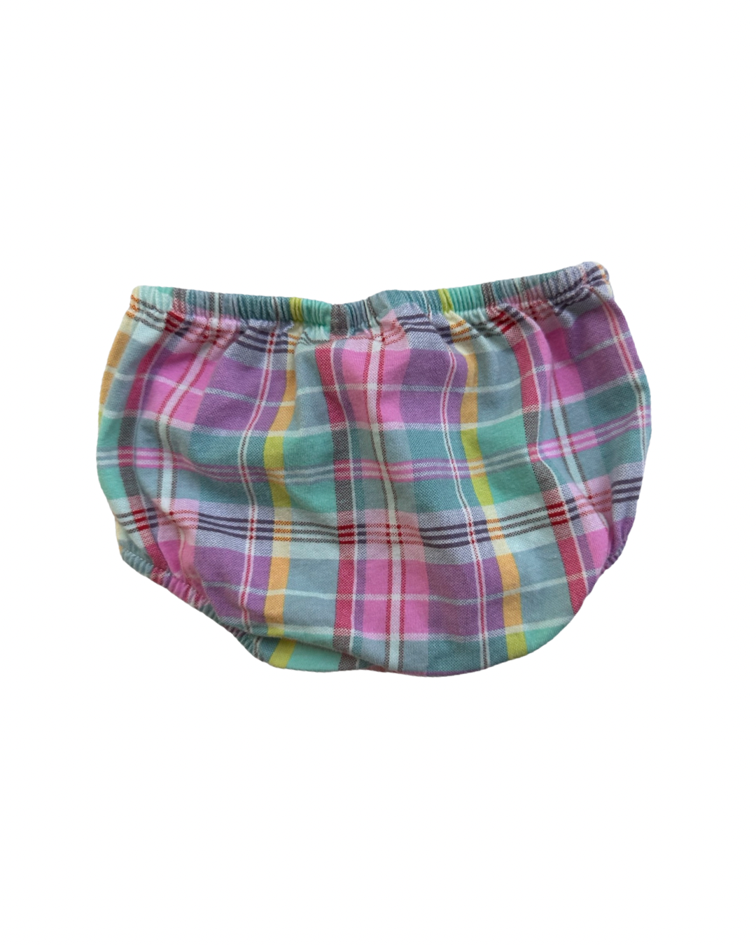 6M Baby Girl Ralph Lauren Pink & Green Plaid Ruffle Dress with Matching Bloomers