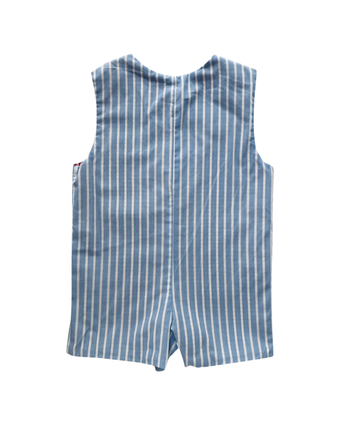 12M Baby Boy Kelly’s Kids Red Gingham Reversible Anchor Romper