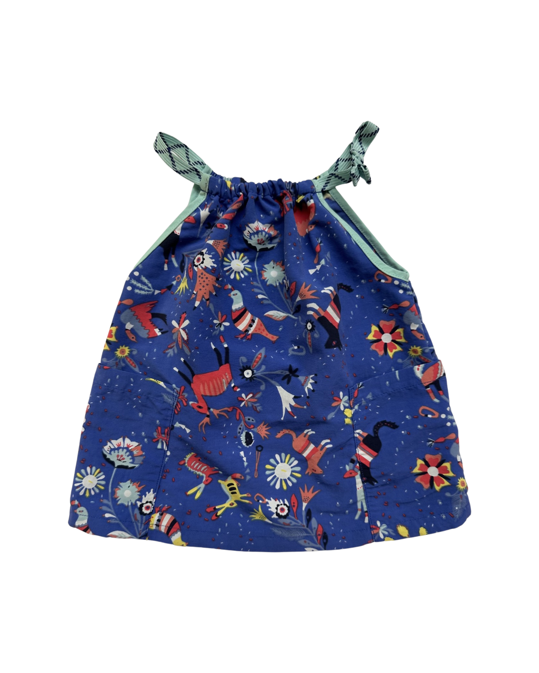 12M-18M Baby Girl Patagonia Mono Meadow Blue Baggies Outfit Set
