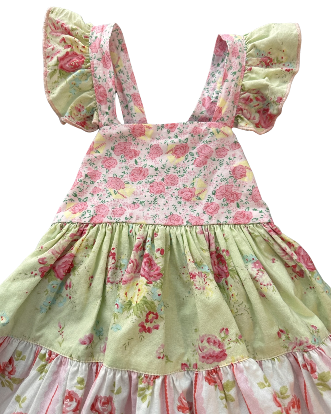 24M Baby Girl Olive Mae Pink / Green Floral Cross Back address