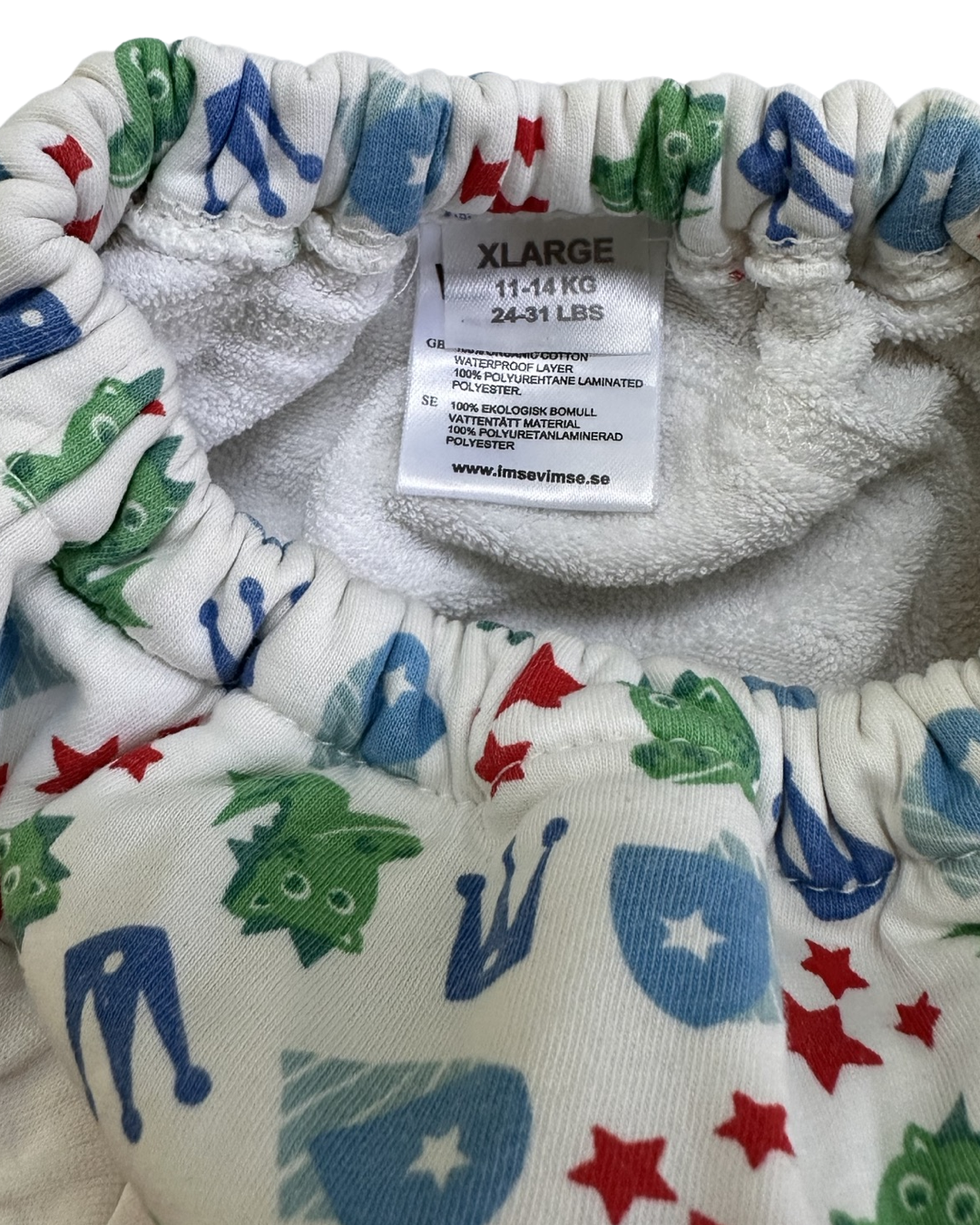 18M-24M Baby Boy X-Large Organic Cotton ImseVimse Magic Dragon Training Pants Diaper / Underwear