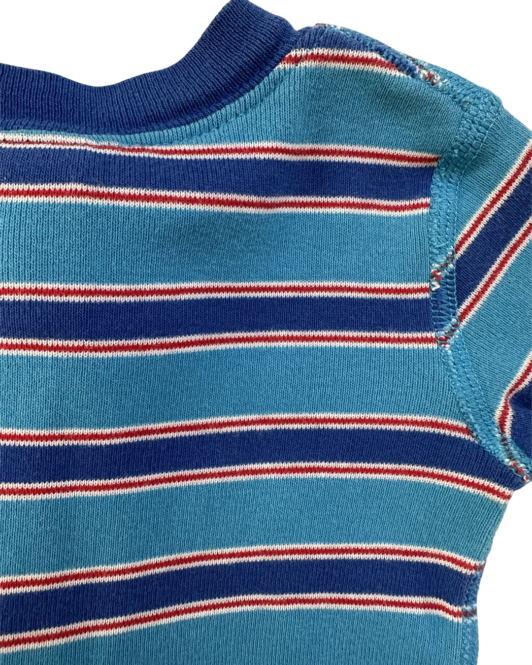 9M-18M Baby Boy Hanna Andersson Organic Cotton Blue Striped Zippered Sleeper PJs