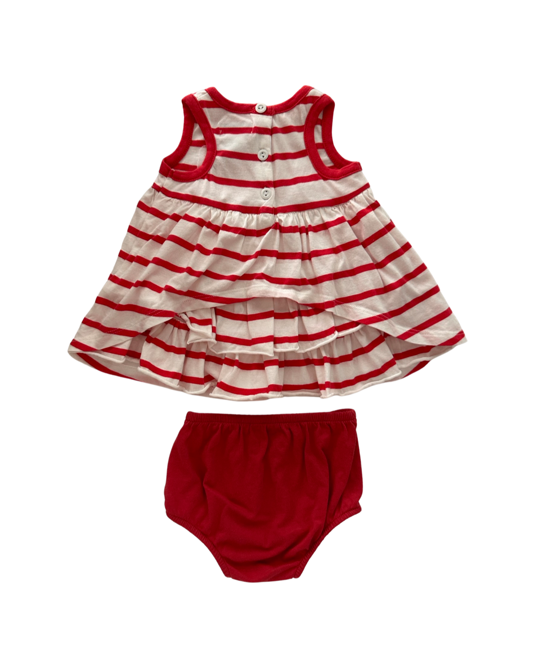 3M Baby Girl Ralph Lauren Red Patriotic Bear Dress & Striped Dress