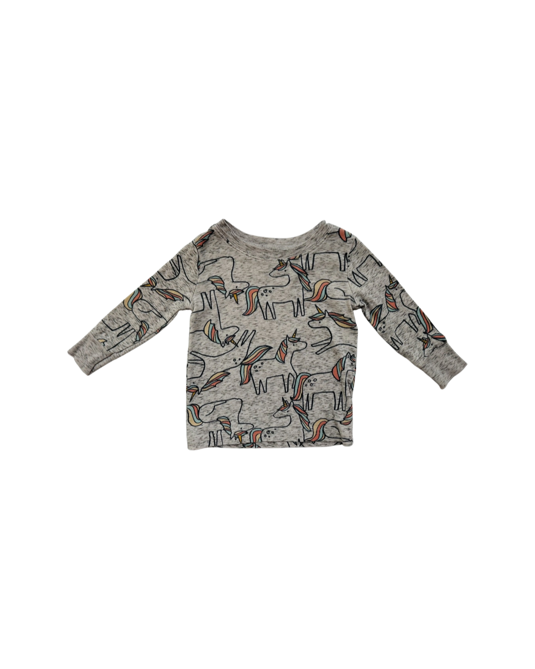 12M-18M Baby Girl Old Navy Gray Unicorn PJs