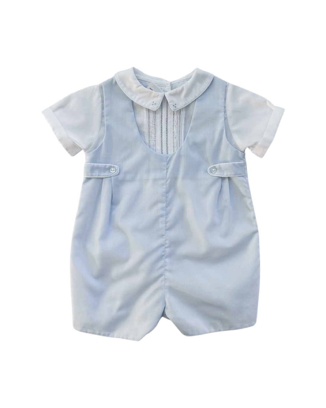 3M Baby Boy Petit Ami Light Blue Classic Boutique Romper