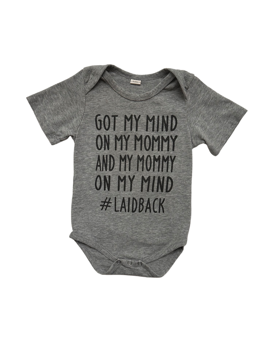 18M-24M Baby Boy Snoop Dog Laid Back Gray Onesie