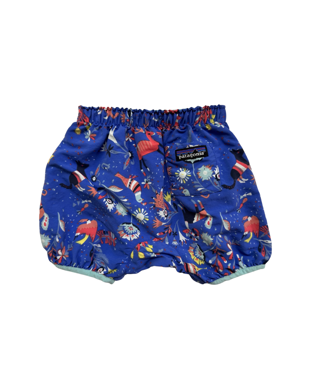 12M-18M Baby Girl Patagonia Mono Meadow Blue Baggies Outfit Set
