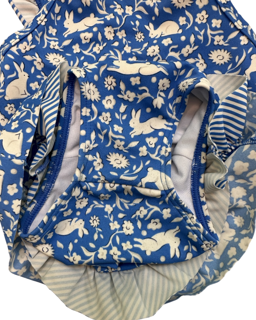 12M-18M Baby Girl Baby Boden Blue Bunny Swim Suit