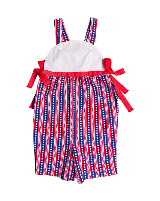6x Girls Hummingbird Kids Boutique American Patriotic Red White & Blue Romper
