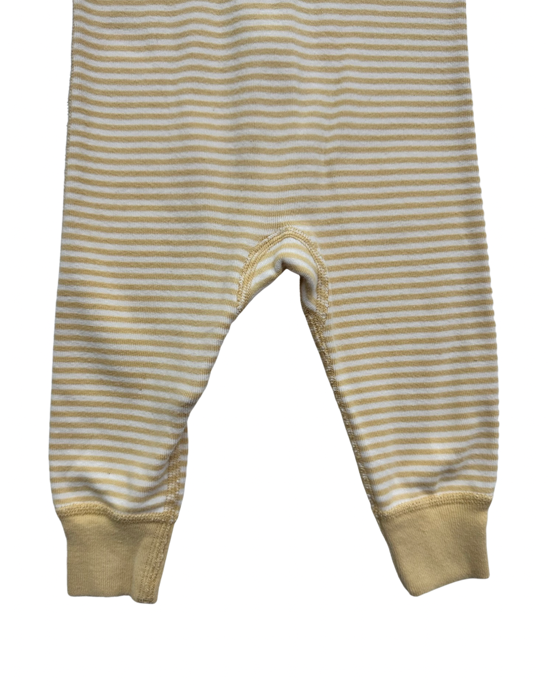 12M-18M Baby Boy MariGold Yellow Striped Hanna Andersson Sleeper PJs