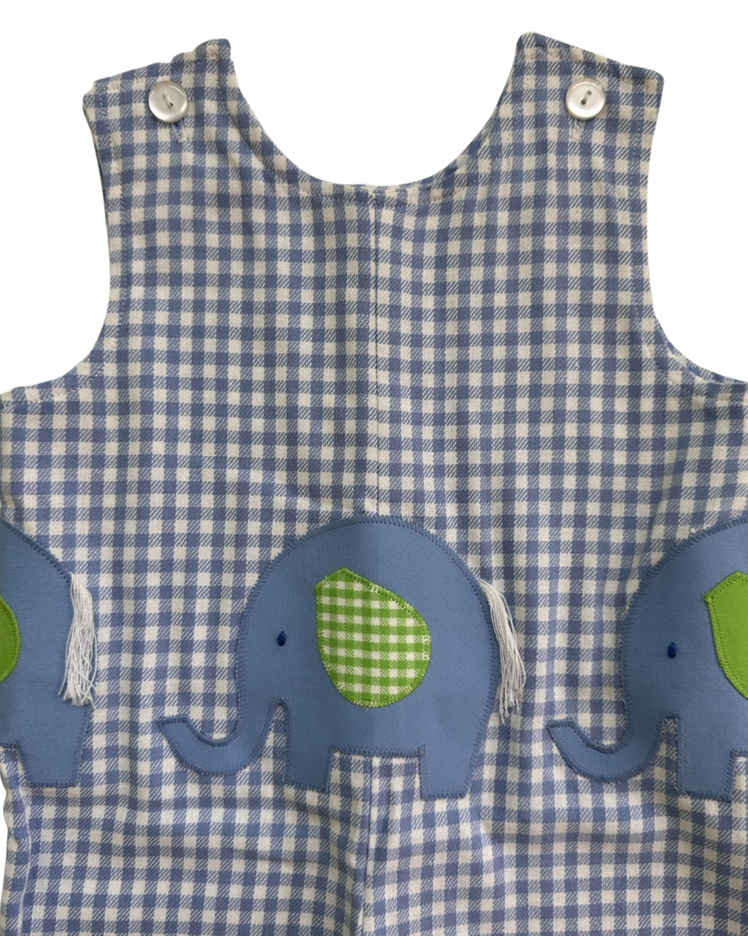 6M Baby Boy Blue Gingham Funtasia Too! Boutique Elephant Longall