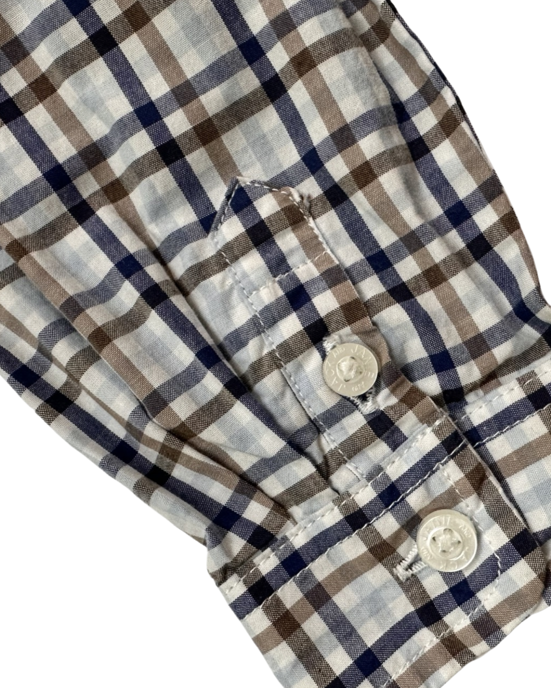 6-12M Baby Boy Janie & Jack Plaid Long Sleeve Button Up Top